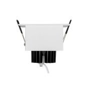 Встраиваемый светильник   9W Белый теплый 024126 CL-KARDAN-S102x102-9W 220V IP20 поворотный квадратный белый с черной вставкой