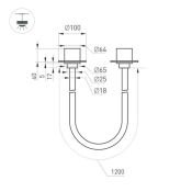 Подвесной светильник  18W Белый дневной 043374 SP-TROPIC-BUILT-TRIMLESS-R18-L1200 220V IP20 фигурный черный