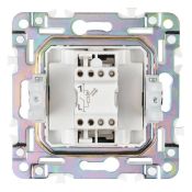 Выключатель встраиваемый одноклавишный с подсветкой IEK SKANDY SK-V10-1-10-K50 SK-V07N металл никель