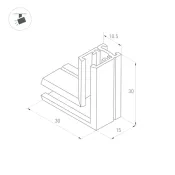 Коннектор угловой MAG-MICROCOSM-CON-L90 (BK) 044527