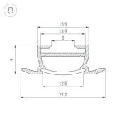 алюминиевый профиль KLUS TK-F-2000 (CT) ANOD 016936