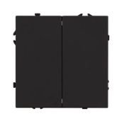Выключатель встраиваемый двухклавишный проходной 054255 SWT-NOBE-MKP2-SFPL-BK черный