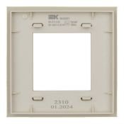 Рамка стеклянная 1 пост IEK SKANDY SK-M12-G-K10 SK-F21B бежевый