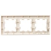 Рамка стеклянная 3 поста IEK BRITE BR-M32-G-31-K96 РУ-3-2-БрП персиковый матовый