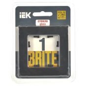 Рамка стеклянная 1 пост IEK BRITE BR-M12-G-31-K02 РУ-1-2-Бр черный матовый