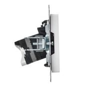 Розетка встраиваемая компьютерная IEK BRITE BR-K10-2-K91 РК11-БрАБ RJ45 кат.6 арктический белый