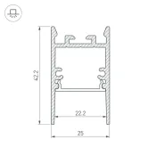 алюминиевый профиль SL-COMFORT-2542-2000 BLACK 046934