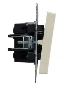 Выключатель встраиваемый двухклавишный проходной IEK BRITE BR-V22-0-10-K10 ВС10-2-6-БрКр бежевый