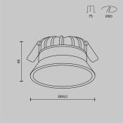 Встраиваемый светильник  10W  DL055-10W2.7-3-4K-B Окно/Okno 230V IP44 с переключателем цветовой температуры круглый чёрный
