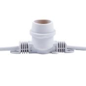 Гирлянда  800W Belt-Light 2 жилы UL-00011810 UDL-K121 шаг 50см патроны E27 провод белый (5м) IP65