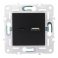 Розетка встраиваемая USB IEK SKANDY A+C 18Вт SK-U22-018-K02 SK-R13Bl черный