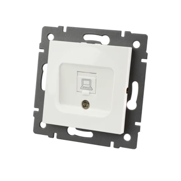 Розетка встраиваемая компьютерная RJ45 кат.6 Arlight 049842 SCT-MPC1-PL-WH-V белая