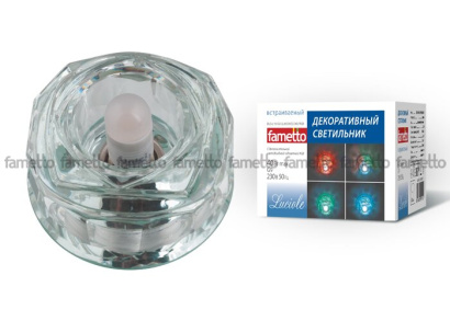Встраиваемый светильник без лампы 10746 DLS-L119 G9 GLASSY/CLEAR/RGB c LED подсветкой круглый встраиваемый