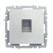 Розетка встраиваемая компьютерная IEK BRITE BR-K10-1-K47 РК10-БрА RJ45 кат.5E алюминий