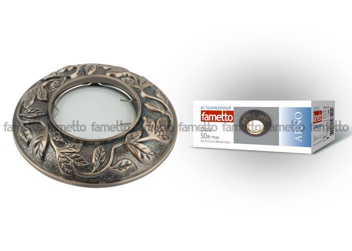 Встраиваемый светильник 10627 DLS-A101 GU5.3 BRONZE+GOLD круглый