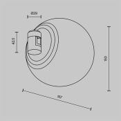 Трековый светильник 8W Белый теплый TR229-1-8W3K-B Луна / Luna Flarity IP20 чёрный