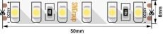 Светодиодная лента Белый теплый 3528 24V  9.6W/m 120Led/метр 00-00014781 SWG3120-24-9.6-WW-66-M