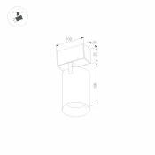 Магнитный трековый светильник 12W Белый дневной MAG-SPOT-25-R120 30deg  24V на магнитный шинопровод черный 046320 DALI
