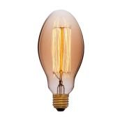 лампа ретро накаливания Vintage форма эллипс 40W 052-047 E75 F2 GOLDEN/E27 диммируемая