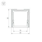алюминиевый профиль S-LUX SL-SLIM20-H20-3000 ANOD 036038