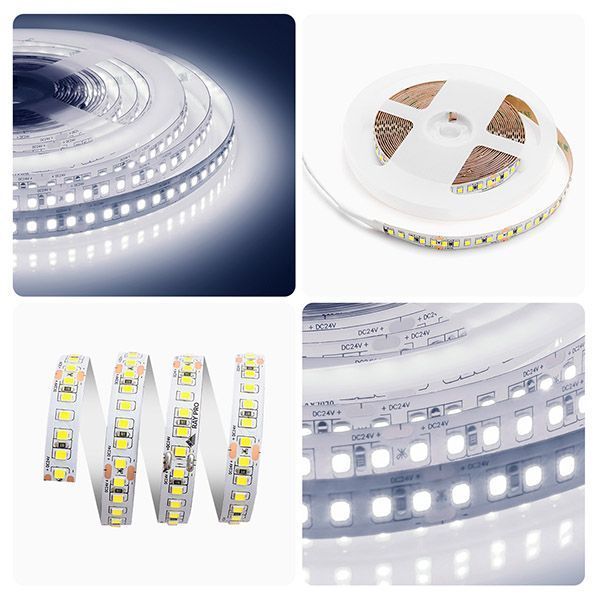 Светодиодная лента Белый 2835 24V 18W/m 120Led/метр 00-300 PRO 10мм IP20 Светодиодная лента Белый 2835 24V 18W/m 120Led/метр 00-300 PRO 10мм IP20