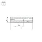 алюминиевый профиль с экраном ARL ARH-NANOLINE-5-2000 ANOD 023911