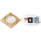 светильник Luciole без лампы UL-00000360 DLS-L109 GU5.3 CHROME/WHITE c LED подсветкой квадратный встраиваемый светильник Luciole без лампы UL-00000360 DLS-L109 GU5.3 CHROME/WHITE c LED подсветкой квадратный встраиваемый