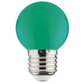 лампа декоративная светодиодная шар  G45 Зеленый 1.0W RAINBOW  E27