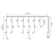 гирлянда БАХРОМА   7.2W Белый UL-00012069 ULD-B10008-480-TTK WHITE IP44 с эффектом мерцания