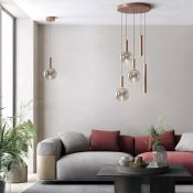 Подвесной светильник   4W Белый теплый DENKIRS BUBBLES DK6531-CO 230V круглый золото/серый