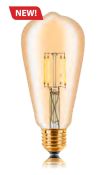 лампа ретро светодиодная Vintage форма конус 4W 057-271 ST64 4C2 GOLD/E27 лампа ретро светодиодная Vintage форма конус 4W 057-271 ST64 4C2 GOLD/E27