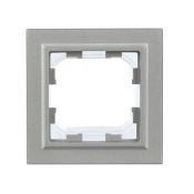 Рамка пластик 1 пост IEK BRITE BR-M12-44-K47 РУ-1-БрА-44 алюминий IP44