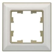 Рамка пластик 1 пост IEK BRITE BR-M12-12-1-K10 РУ-1-Бр бежевый/жемчуг