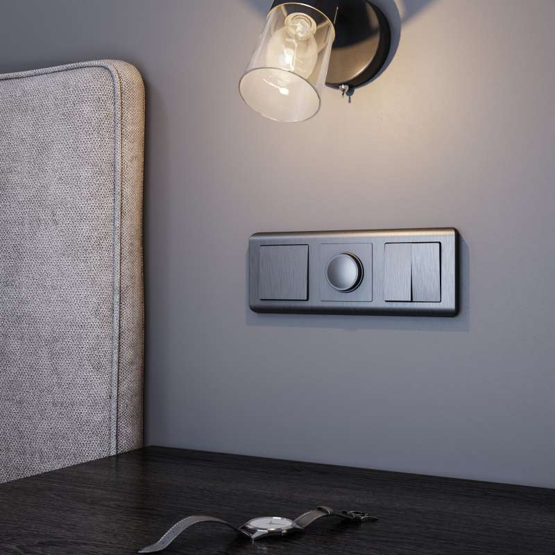 Диммер WERKEL  WL04-DM600 / W1142004 графит рифленый