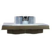 Штепсельная розетка встраиваемая двойная IEK BRITE 16А BR-R26-16-44-K37-F РСбш12-3-44-БрШ с крышкой в сборе шампань IP44