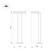 светильник   9W Белый теплый 029969 LGD-TENT-BOLL-H500 230V IP65 фигурный накладной серый