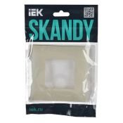 Рамка пластик 1 пост IEK SKANDY SK-M12-K10 SK-F01B бежевый