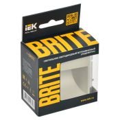 светильник Белый дневной 1W ПЛ20-БрКр бежевый BR-FL20-K10 BRITE IEK встраиваемый в подрозетник