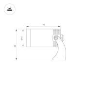 светильник   8W RGBW 028079 KT-WATER-R44 12V IP68 круглый накладной для фонтанов и бассейнов серебристый