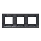 Рамка пластик 3 поста IEK SKANDY SK-M32-K02 SK-F03Bl черный