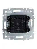 Выключатель встраиваемый двухклавишный проходной IEK BRITE BR-V22-0-10-K10 ВС10-2-6-БрКр бежевый