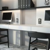 Выключатель встраиваемый двухклавишный проходной  WERKEL W1222004 дымчатый