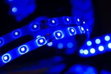 Светодиодная лента Синий 3528 12V  4.8W/m 60Led/метр герм (силикон) 00-00009250 SWG360-12-4.8-B-65-M
