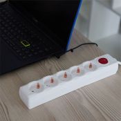 удлинитель с заземлением и выключателем Uniel UL-00001747 S-S-GSU5-5 WHITE 5м. Universal