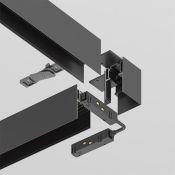 Коннектор угловой накладной Gravity TRX010CL-21B чёрный