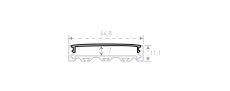 комплект профиля с экраном SF-4411 П-образный накладной ANOD 00-00001137