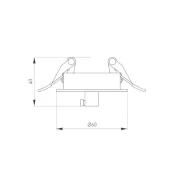 Чаша потолочная встраиваемая SPX-CANOPY-R60-C4 (BK) 046020