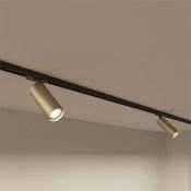Трековый светильник однофазный  15W SOLID TUBE DK6202-BG под лампу GU10 IP20 на шинопровод золотой