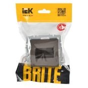 Розетка встраиваемая компьютерная двойная IEK BRITE BR-K20-2-K45 РК11-2-БрТБ RJ45 кат.6 бронза