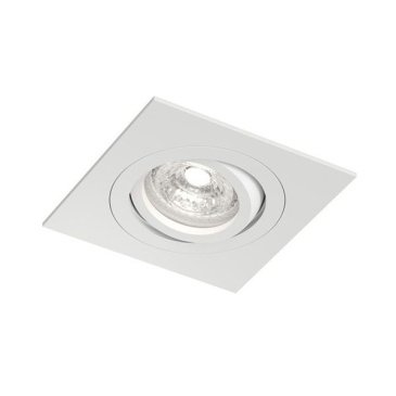 Встраиваемый светильник без лампы DENKIRS HYDRO DK2111-WH GU10 белый квадратный IP44